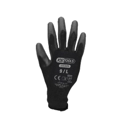 BLACK FINE MICROKNIT GLOVES C 12 Pairs - KS TOOLS 310.0470