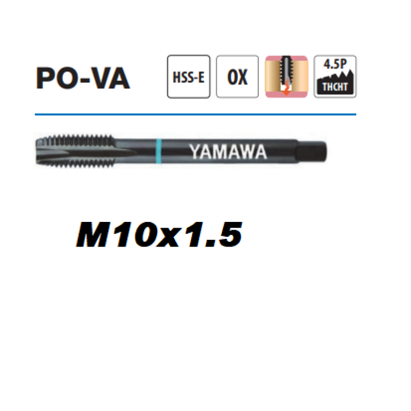 STRAIGHT MACHINE MALE M-10X150 PO-VA - YAMAWA PD010OBGEX