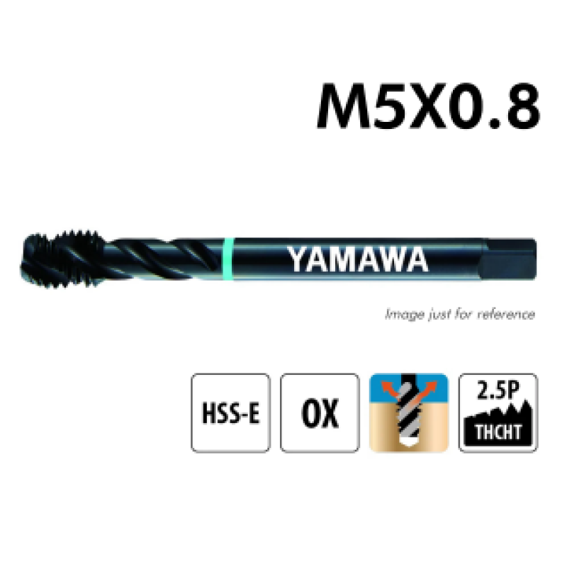 HELICAL MACHINE MALE M05x080 SP-VA A/Blue Ac/Inox - YAMAWA SD5.0KAGEX