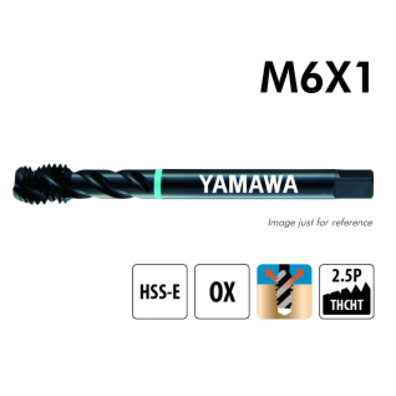MACHO MÁQUINA HELICOIDAL M06x100 SP-VA A/Azul Ac/Inx - YAMAWA SD6.0MAGEX