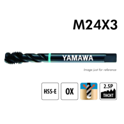 HELICAL MACHINE MALE M24x300 SP-VA A/Blue Ac/Inox - YAMAWA SG024SAGEX