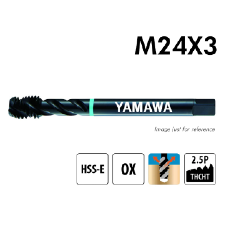 MACHO MÁQUINA HELICOIDAL M24x300 SP-VA A/Azul Ac/Inx - YAMAWA SG024SAGEX